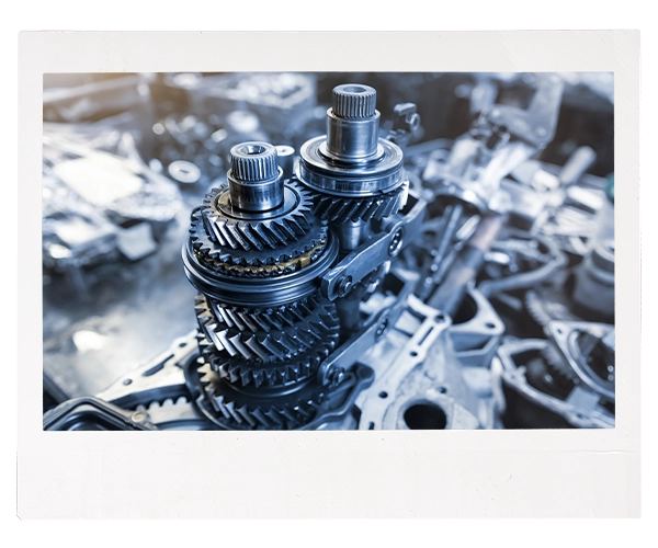 internal gears of a car transmission