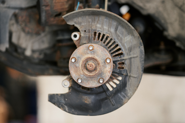 rusty brake component