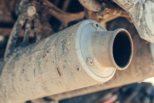 Dirty exhaust pipe